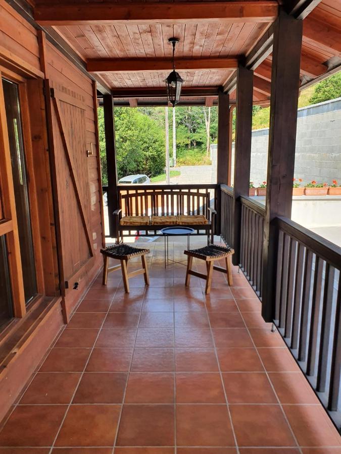 Casa de Madera con Piscina Privada Villa Pontevedra Exterior foto